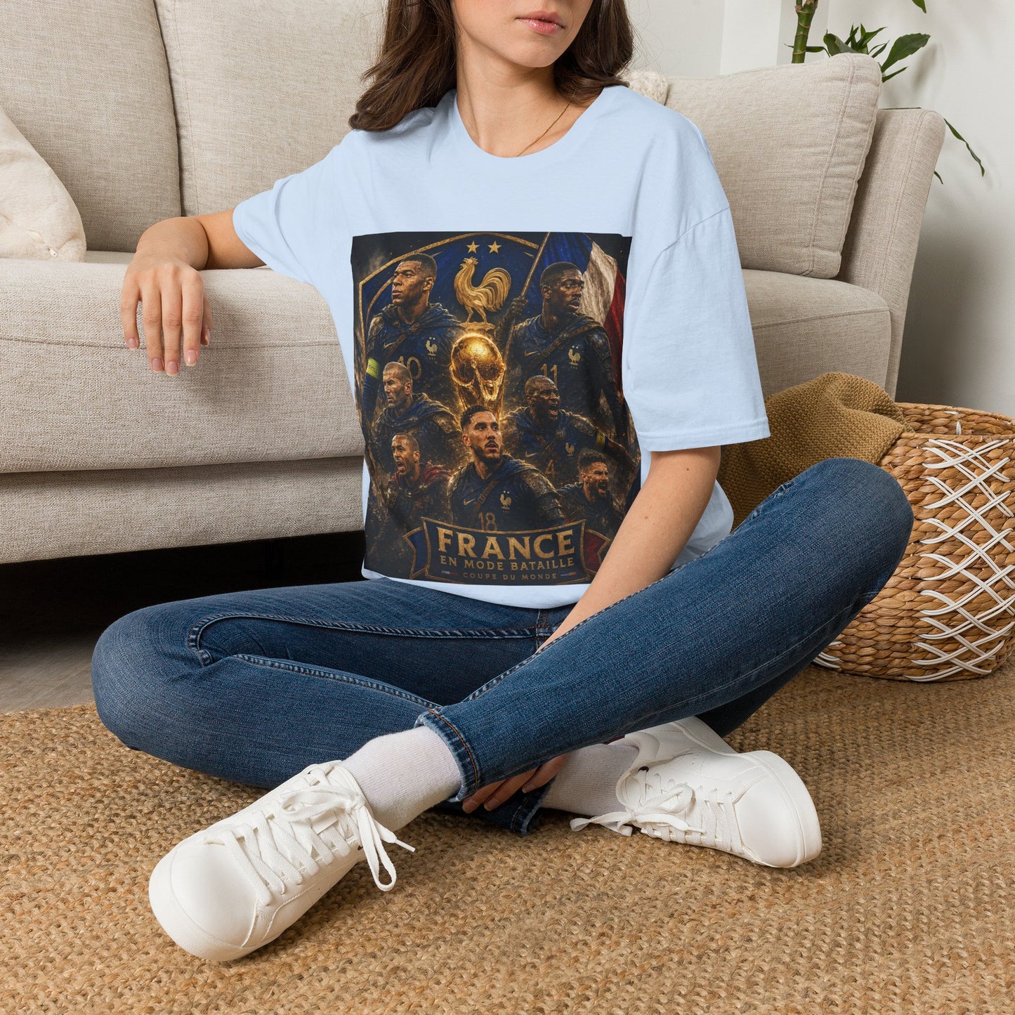 France World Cup 2026 T-Shirt — "Imbattable" (Mbappé, Dembélé, Saliba, Cherki)