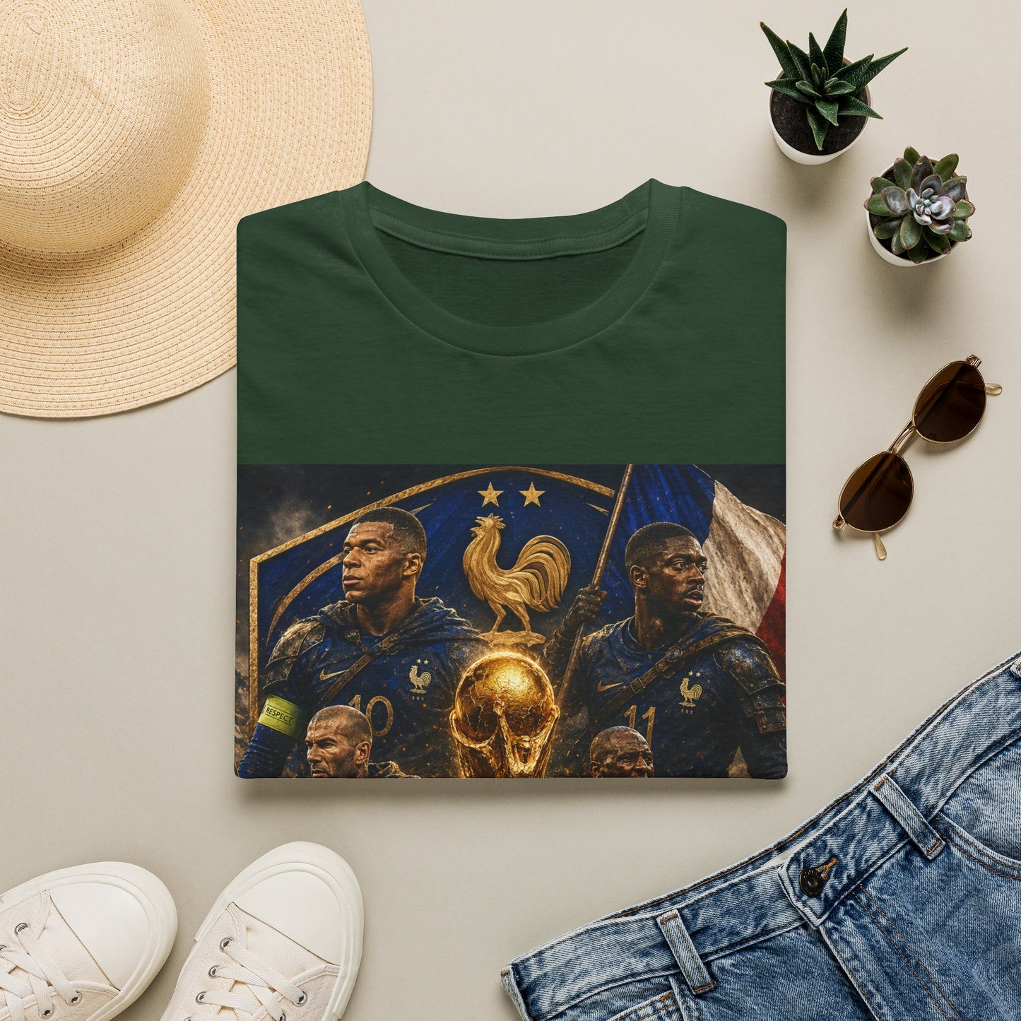 France World Cup 2026 T-Shirt — "Imbattable" (Mbappé, Dembélé, Saliba, Cherki)