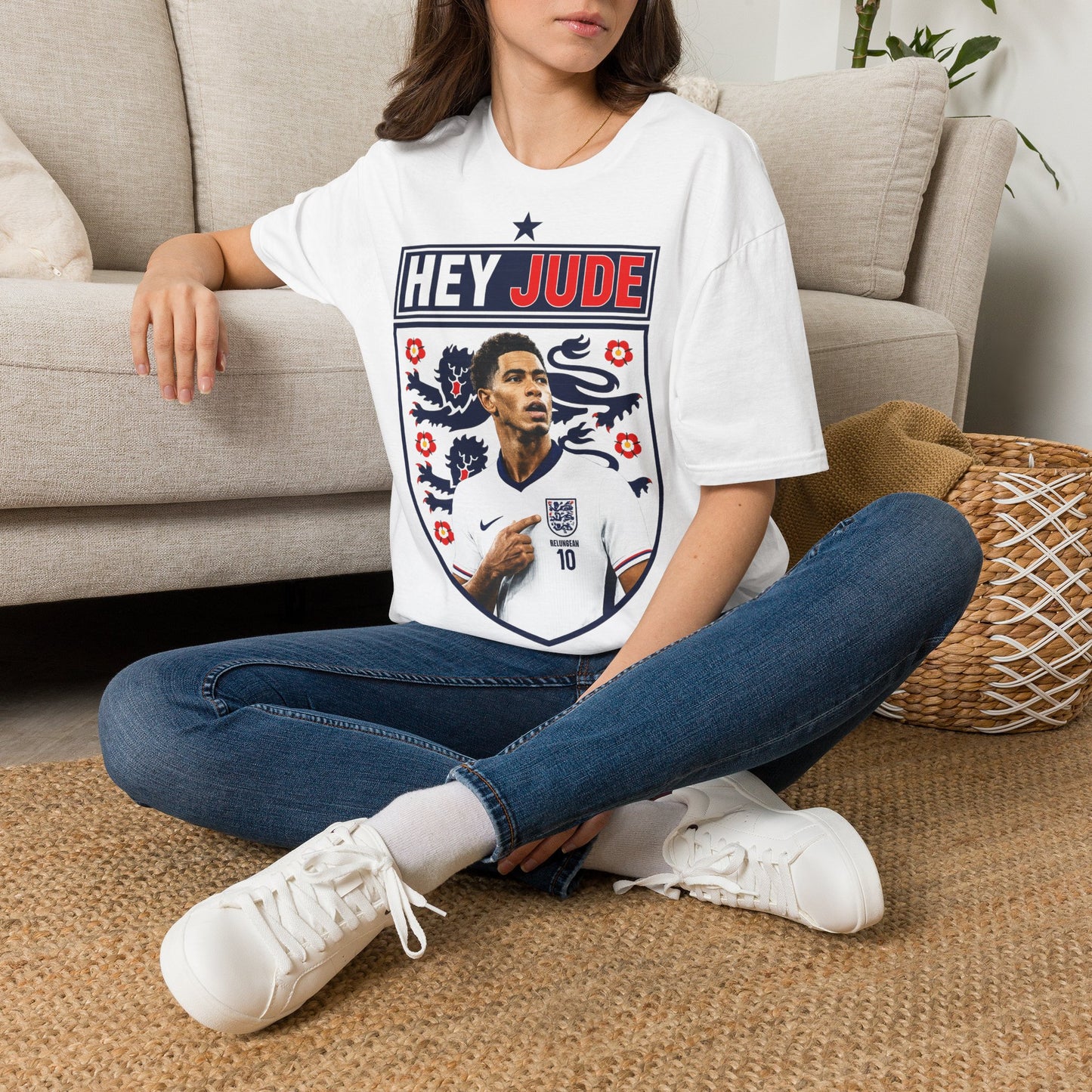 Hey Jude - Jude Bellingham England T-Shirt — Retro Football Graphic Tee