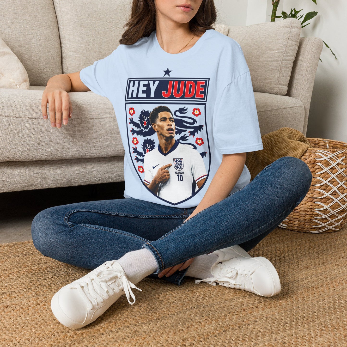Hey Jude - Jude Bellingham England T-Shirt — Retro Football Graphic Tee