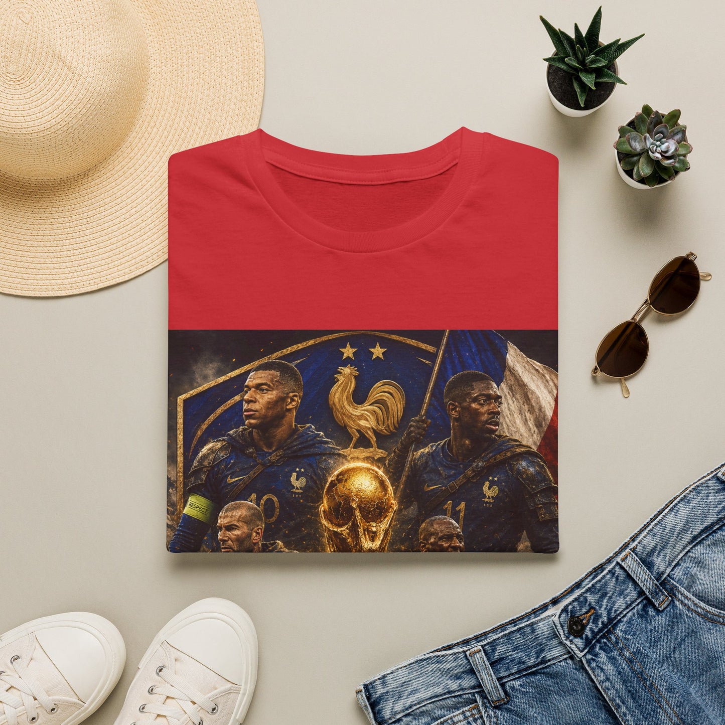 France World Cup 2026 T-Shirt — "Imbattable" (Mbappé, Dembélé, Saliba, Cherki)