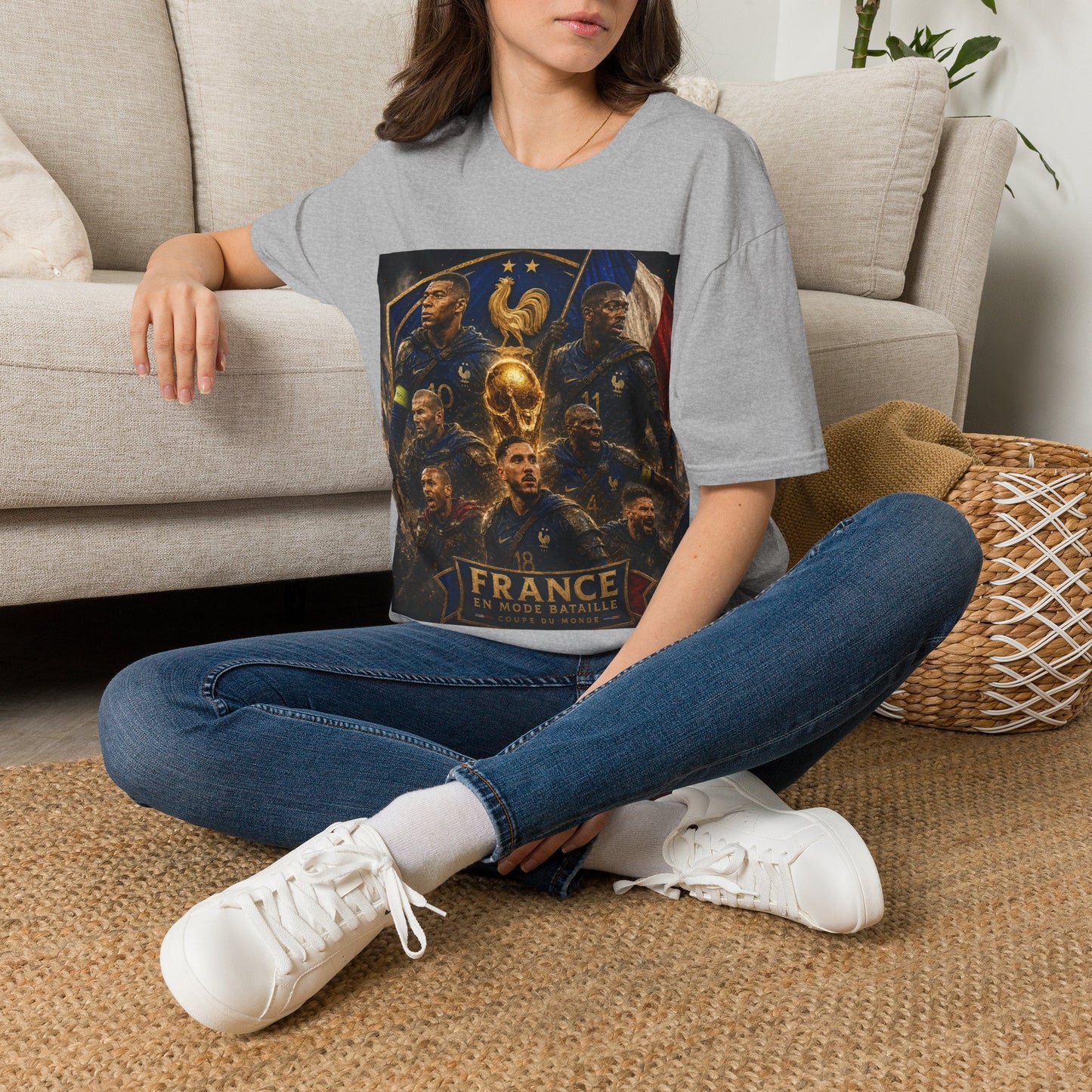 France World Cup 2026 T-Shirt — "Imbattable" (Mbappé, Dembélé, Saliba, Cherki)