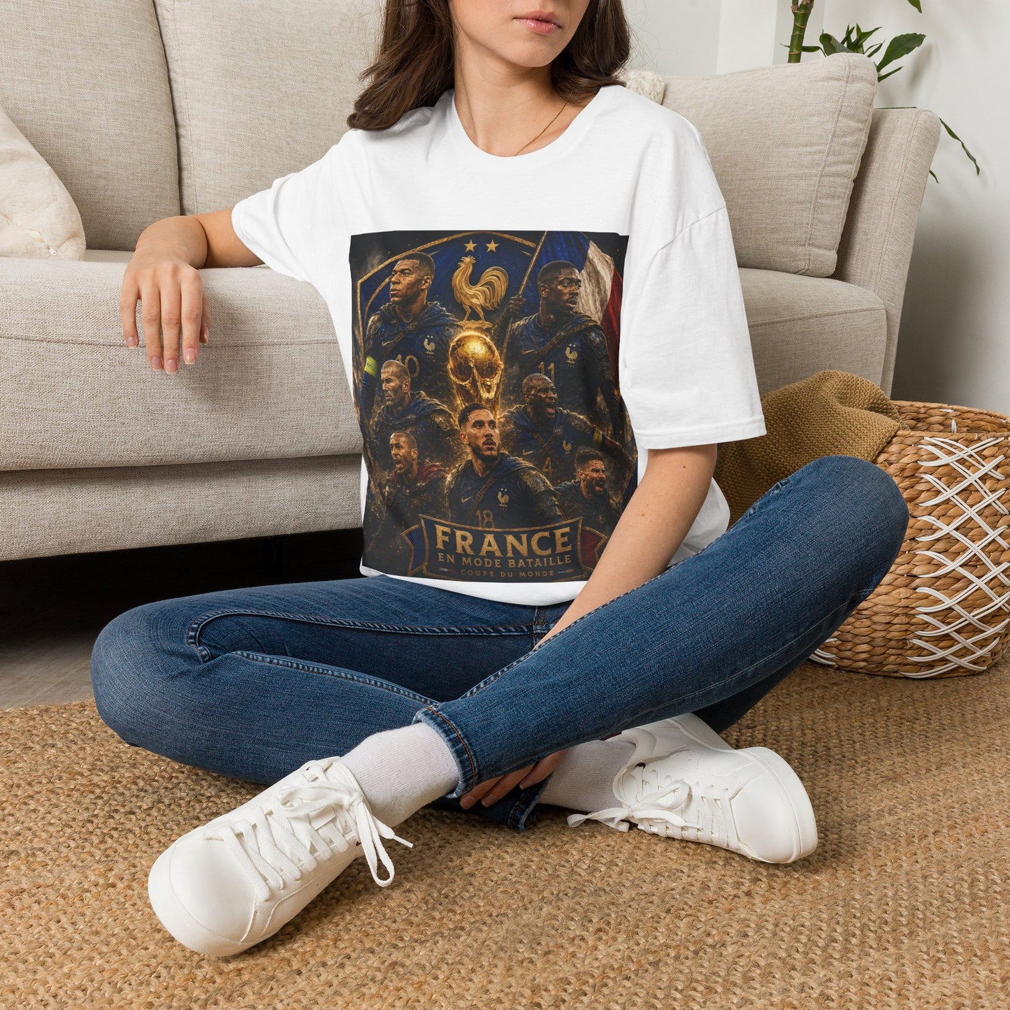 France World Cup 2026 T-Shirt — "Imbattable" (Mbappé, Dembélé, Saliba, Cherki)