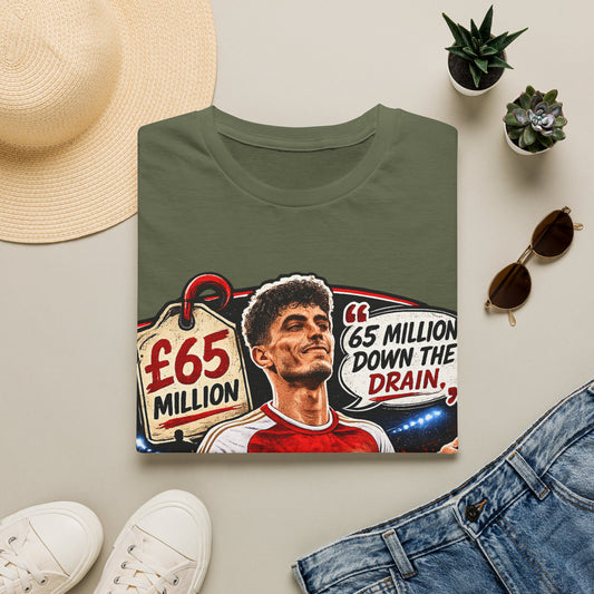 Kai Havertz '65 Million Down the Drain' T-Shirt — Arsenal Football Tee