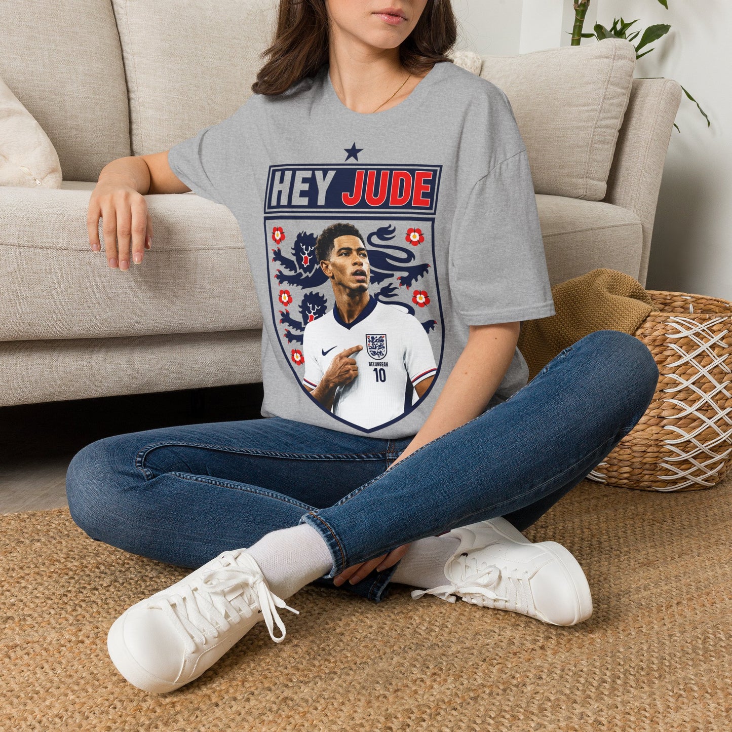 Hey Jude - Jude Bellingham England T-Shirt — Retro Football Graphic Tee