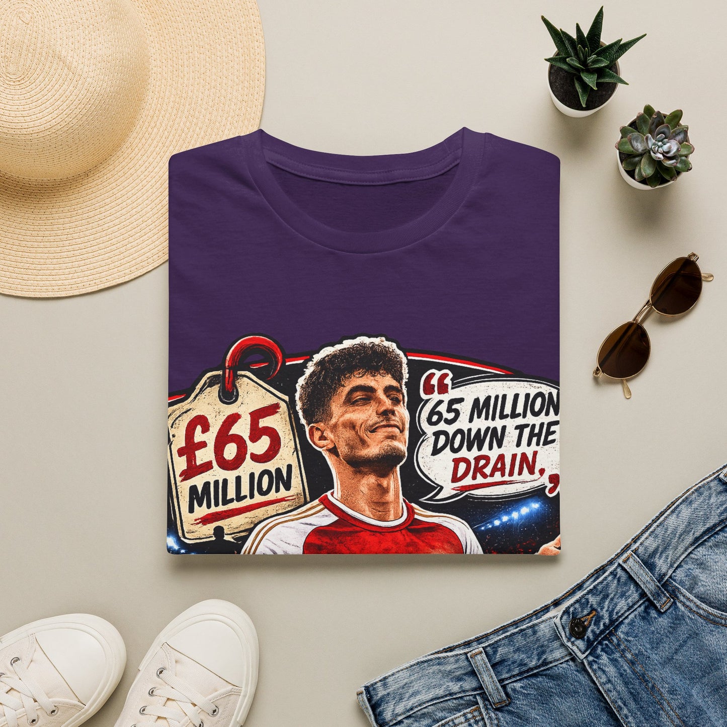 Kai Havertz '65 Million Down the Drain' T-Shirt — Arsenal Football Tee