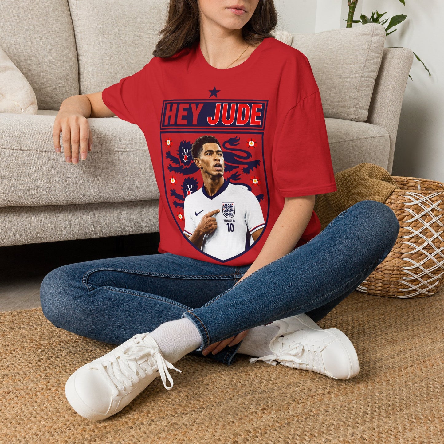 Hey Jude - Jude Bellingham England T-Shirt — Retro Football Graphic Tee