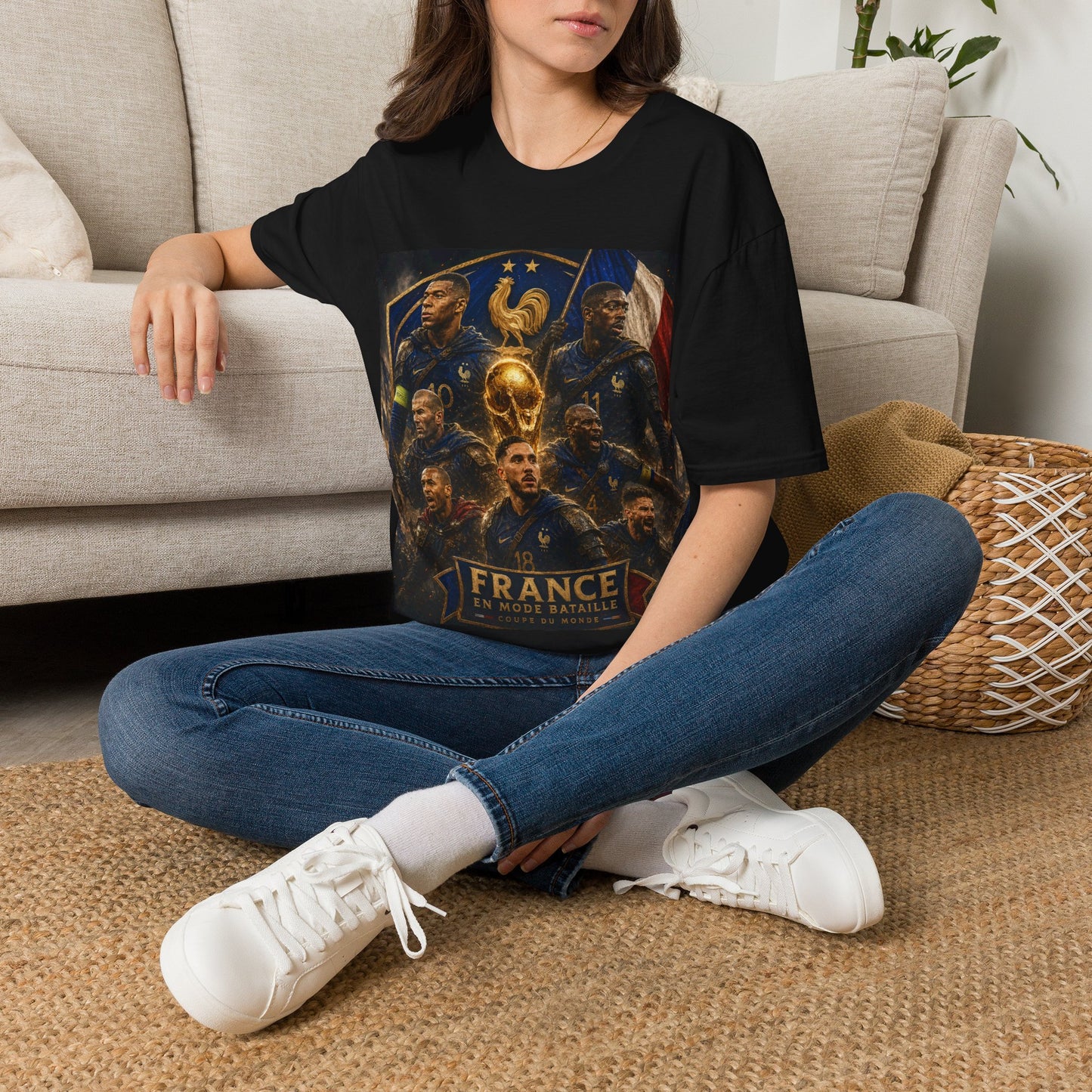 France World Cup 2026 T-Shirt — "Imbattable" (Mbappé, Dembélé, Saliba, Cherki)