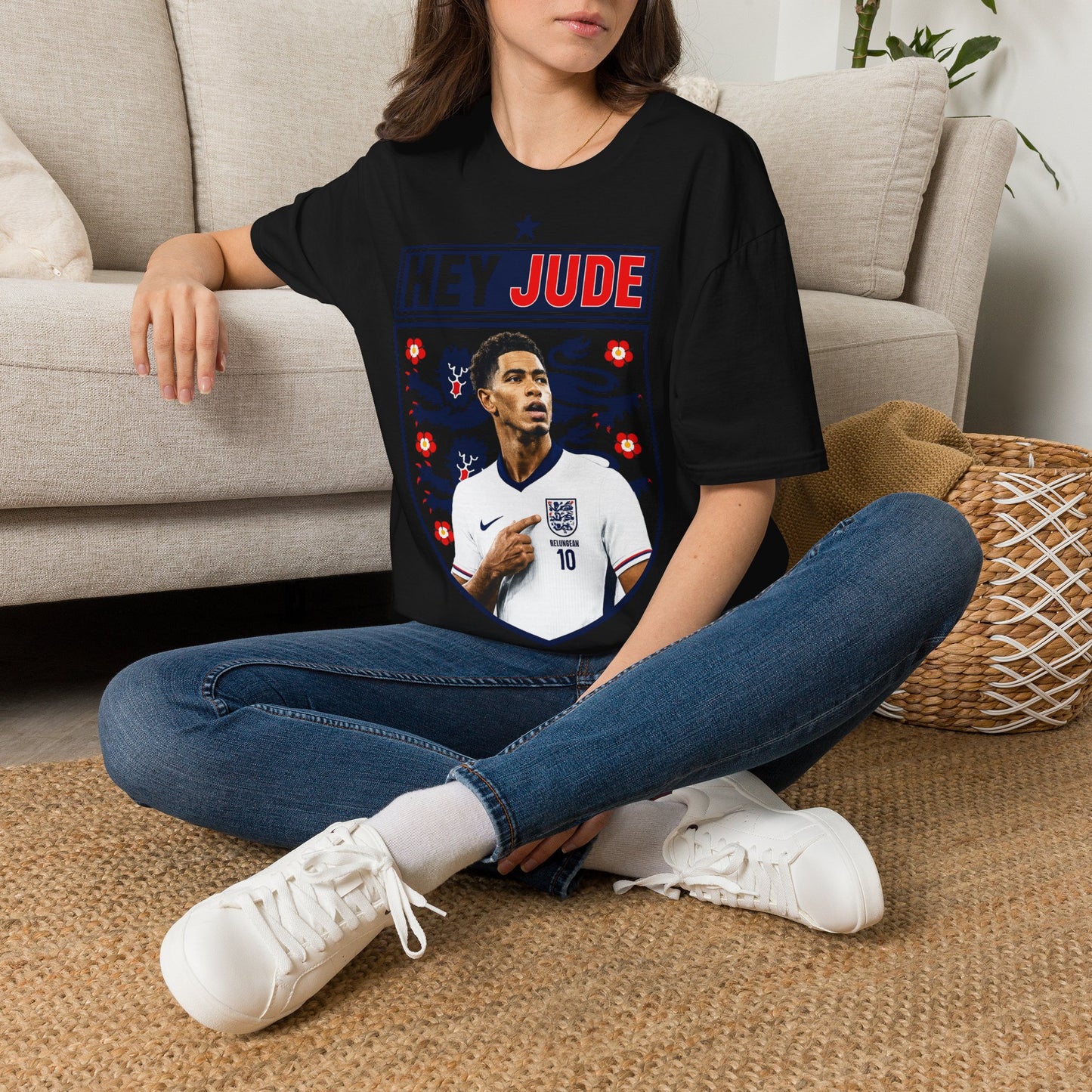 Hey Jude - Jude Bellingham England T-Shirt — Retro Football Graphic Tee
