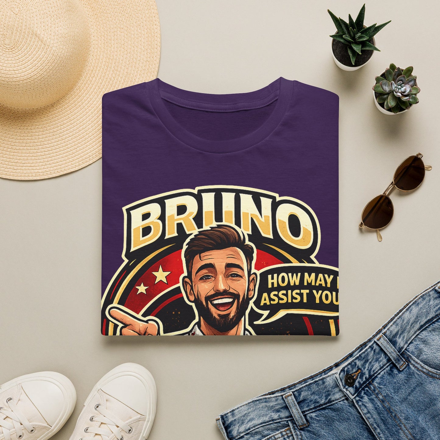 Bruno Fernandes Assist Record Celebration T-Shirt — Man United Fan Tee