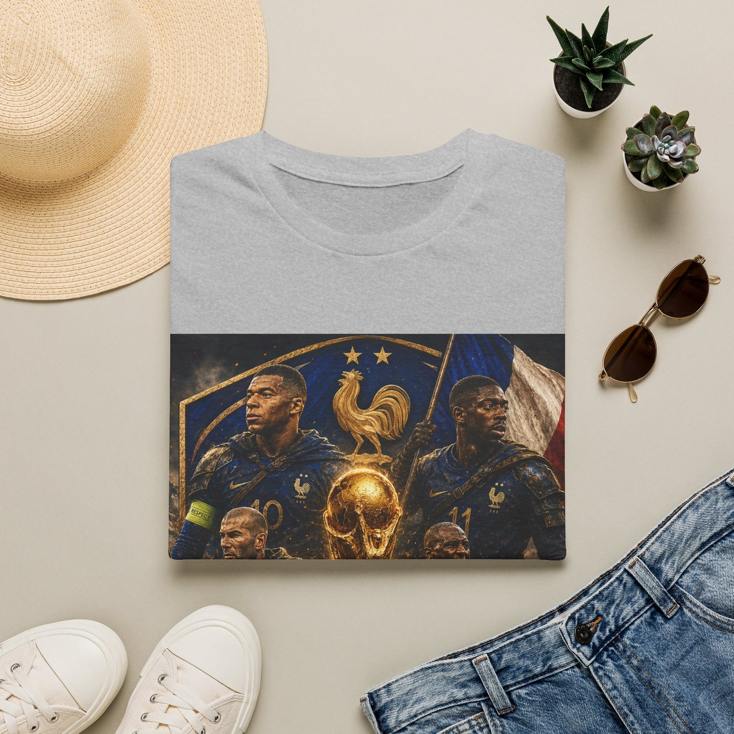 France World Cup 2026 T-Shirt — "Imbattable" (Mbappé, Dembélé, Saliba, Cherki)