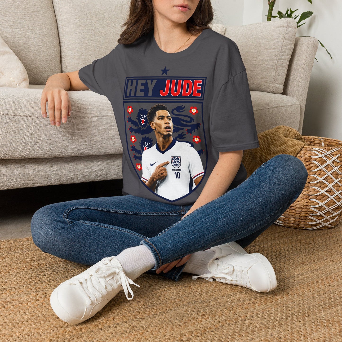Hey Jude - Jude Bellingham England T-Shirt — Retro Football Graphic Tee