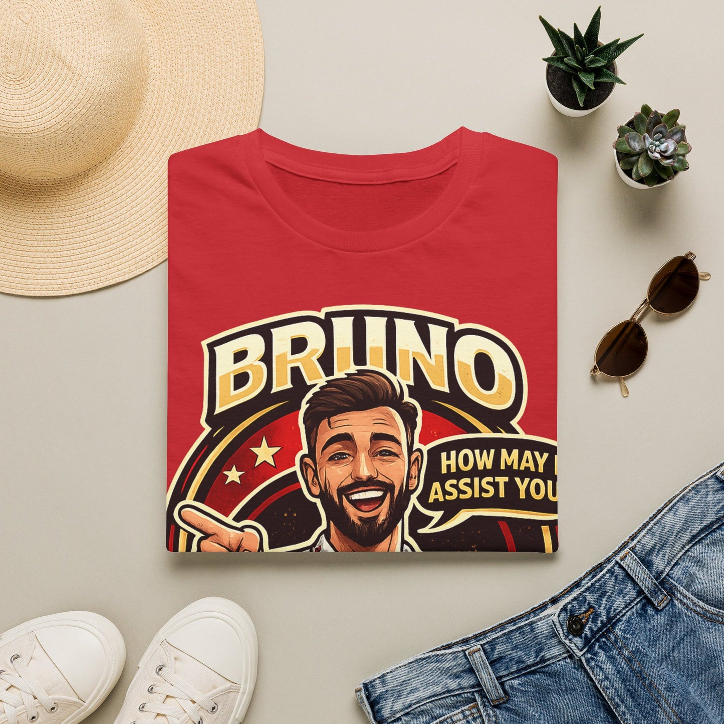Bruno Fernandes Assist Record Celebration T-Shirt — Man United Fan Tee